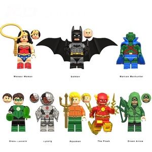 Dc Justice league Superhero custom Minifigure Set